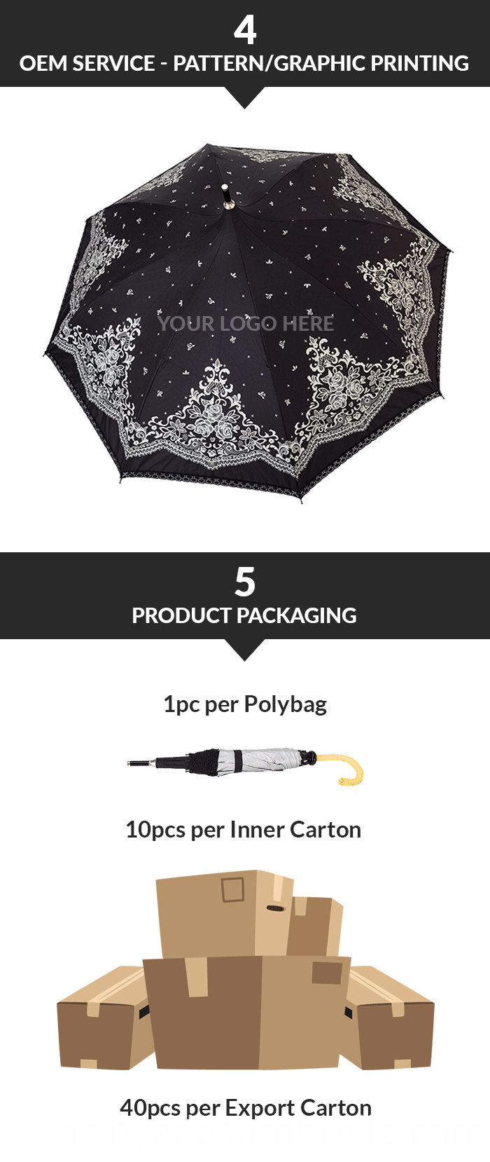 Parapluie pliant de style japonais en argile de style japonais Silver Coating Japanese Style Folding Pagoda Umbrella